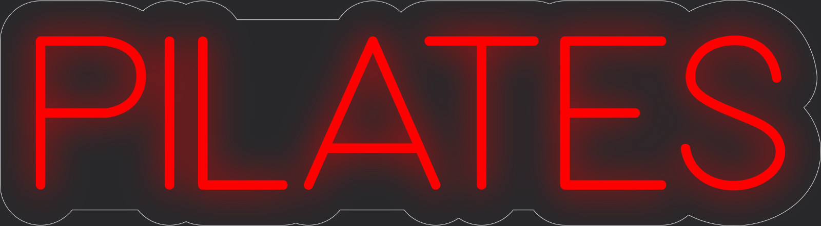 Pilates Neon LED Sign Business Wall Decor Lighted Store Sign 24 x 7 in.