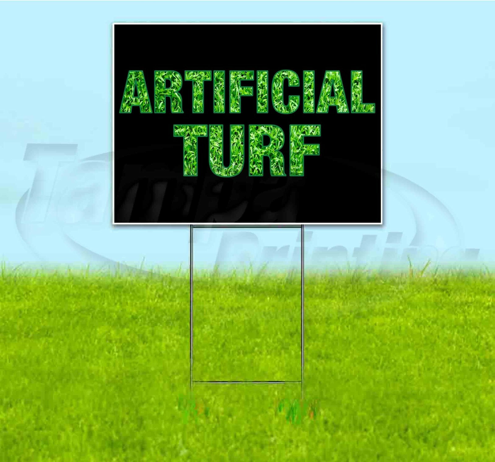 ARTIFICIAL TURF 18×24 Yard Sign WITH STAKE Corrugated Bandit USA LANDSCAPING