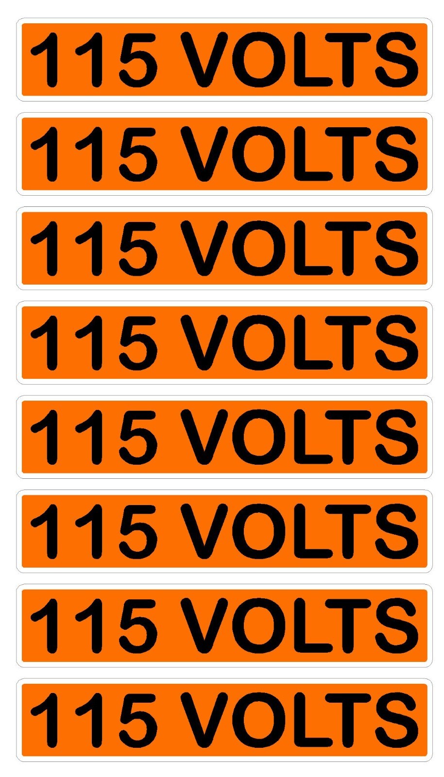 Conduit Line Marker Orange Black 110 115 120 208 220 240 480 Volt 3Phase Sticker