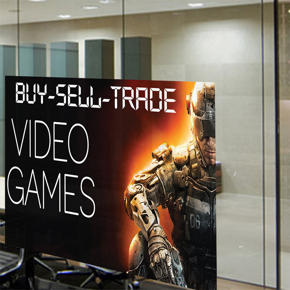 Decal Stickers Buy Sell Trade Video Games Business Vinyl Store Sign Label