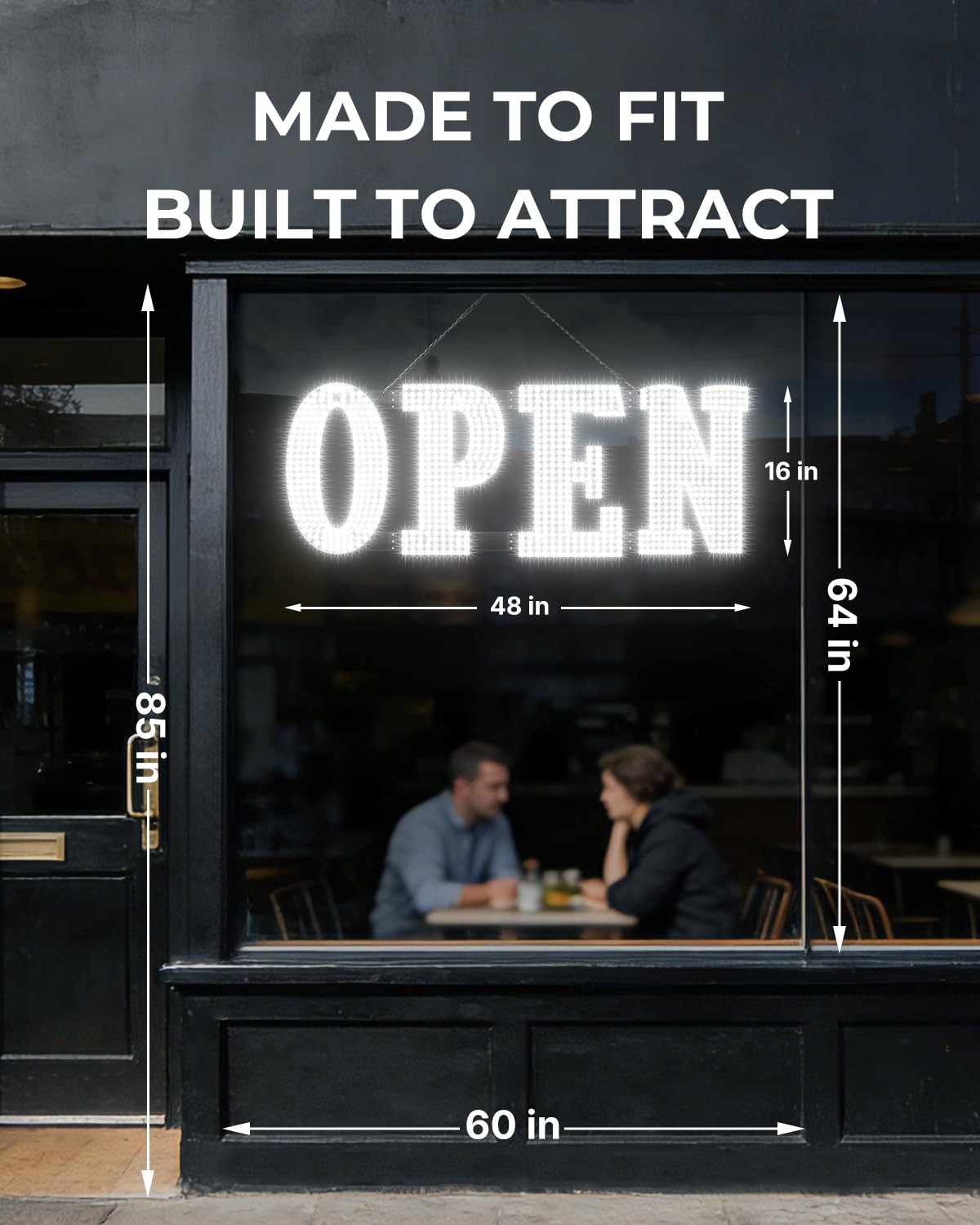 48″x17″ Extra Jumbo LED Open Sign BT and Remote Control Open Sign Super Brigh…