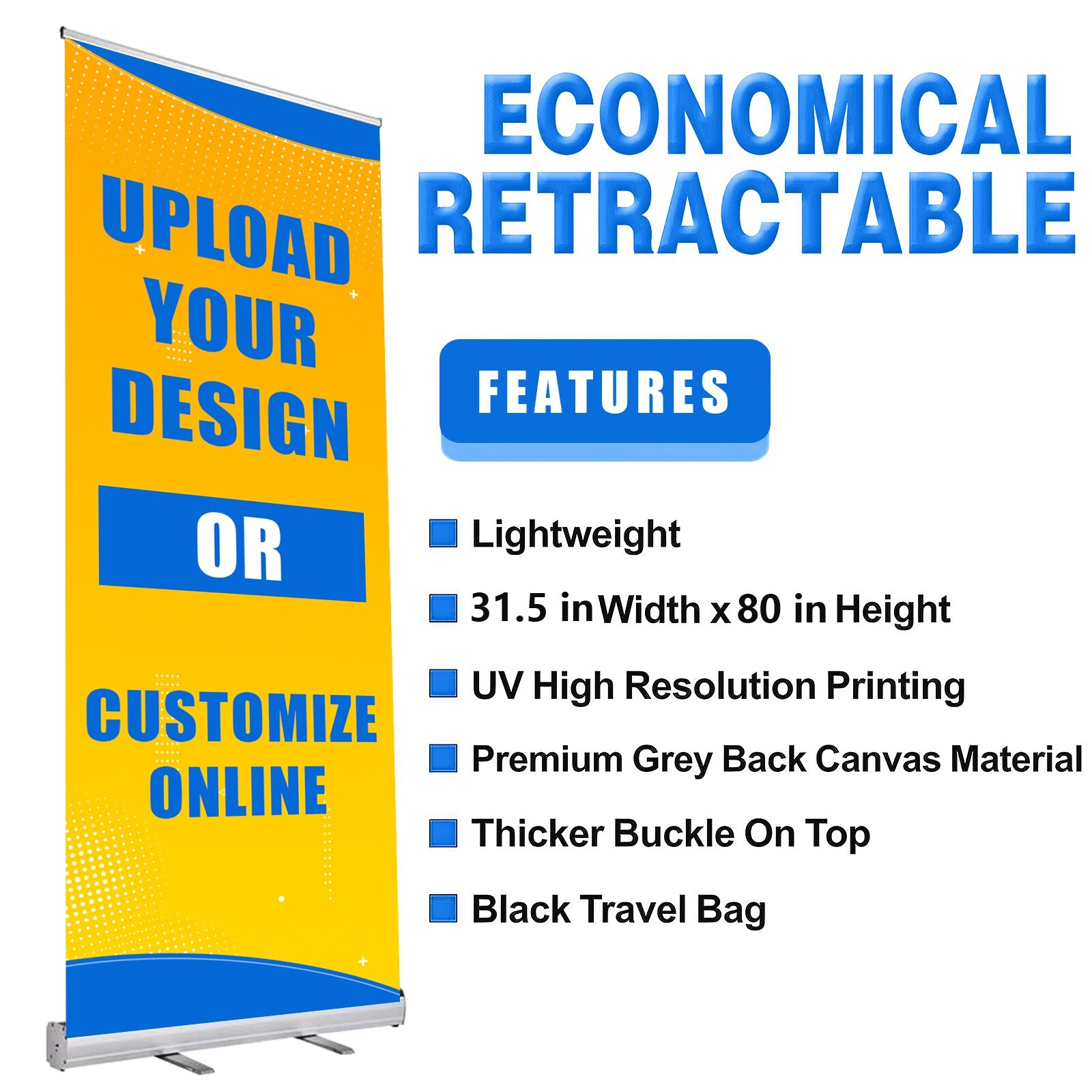 Custom Banner Display Stand – Roll Up Sign for Exhibition Trade Show,wedding,bar