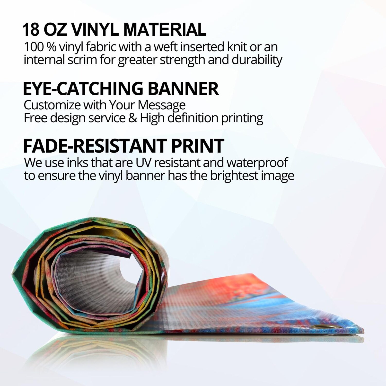 Anley Custom Vinyl Banner – 18oz Heavy Duty Vinyl Sign – Personalized Banner