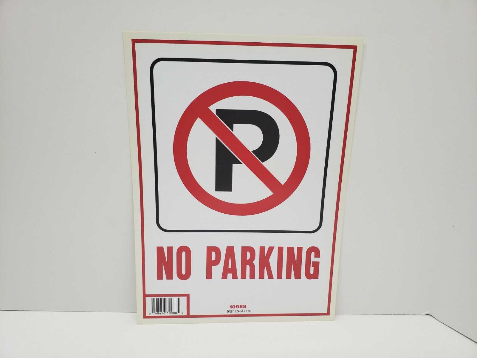 5 Pack, No Parking Sign 9″x12″ Durable Plastic, Weatherproof, Bright Visible
