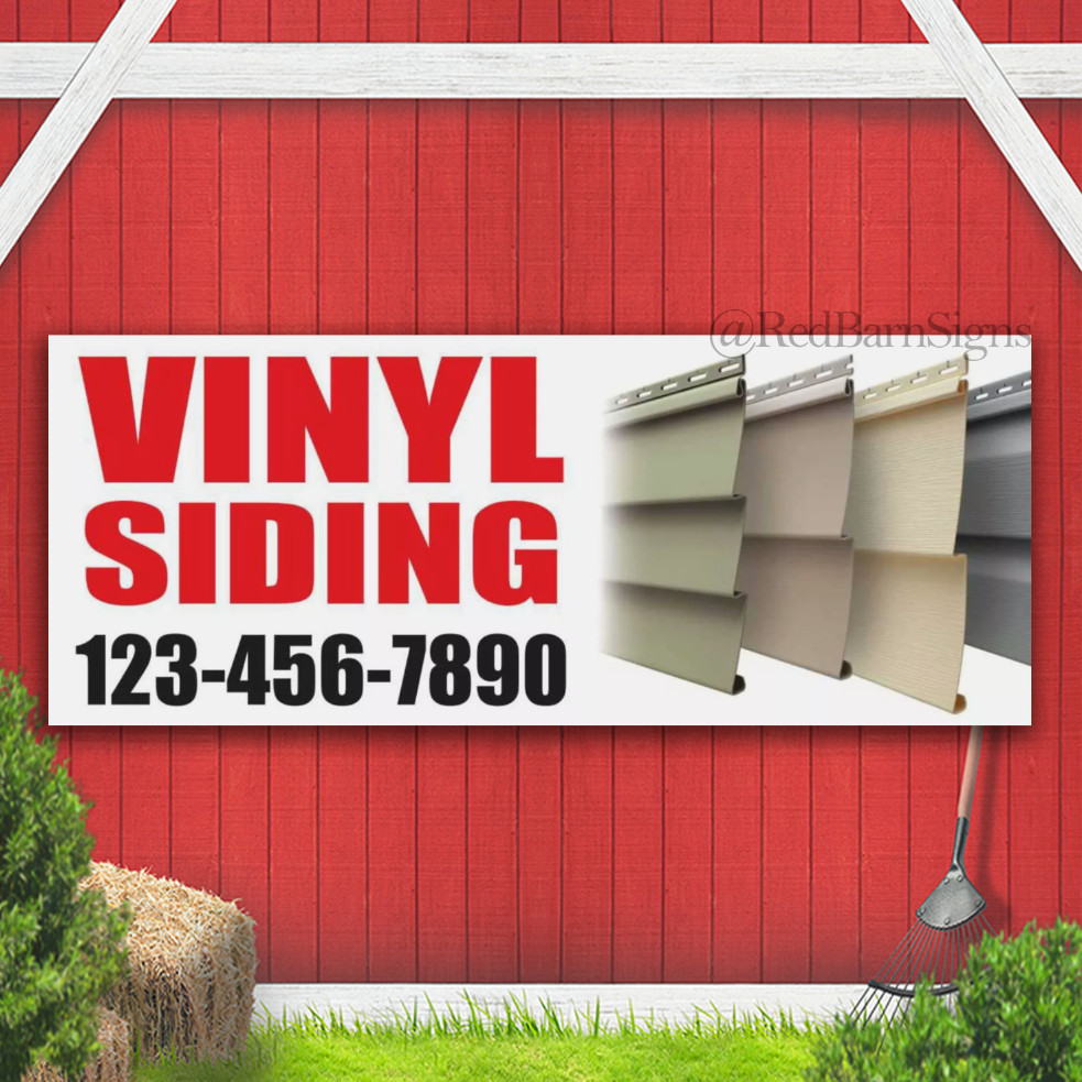 VINYL SIDING Advertising Banner Vinyl Mesh Sign Repair Construction Roof Fence