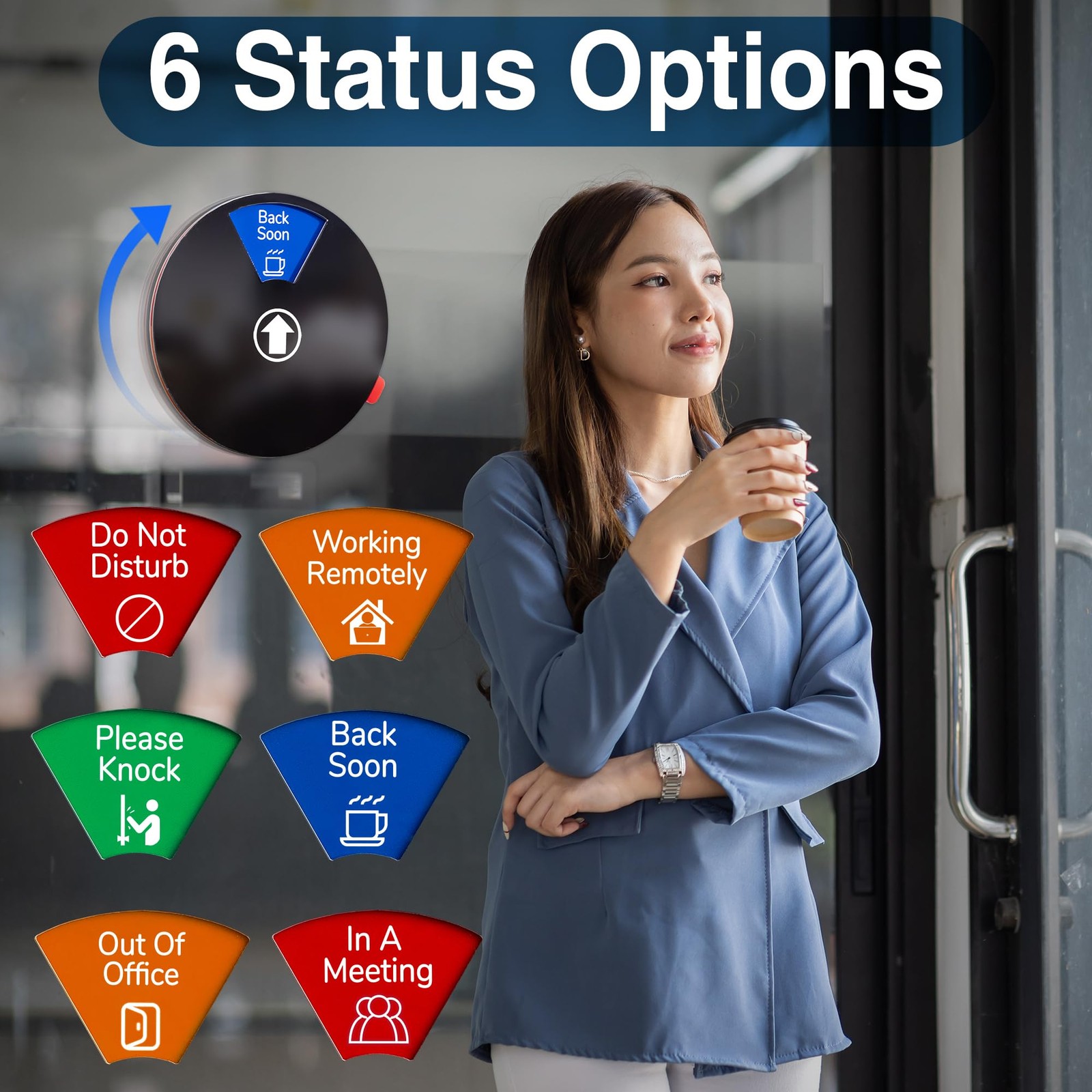 Bozentek 2Pk Office Door Signs In Out In Meeting Sign For Offices Door/Out Of