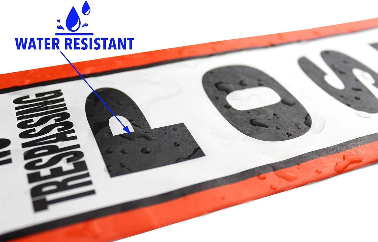Posted Sign Orange No Trespassing for outdoors – 4″ x 20″ 100 per Roll –
