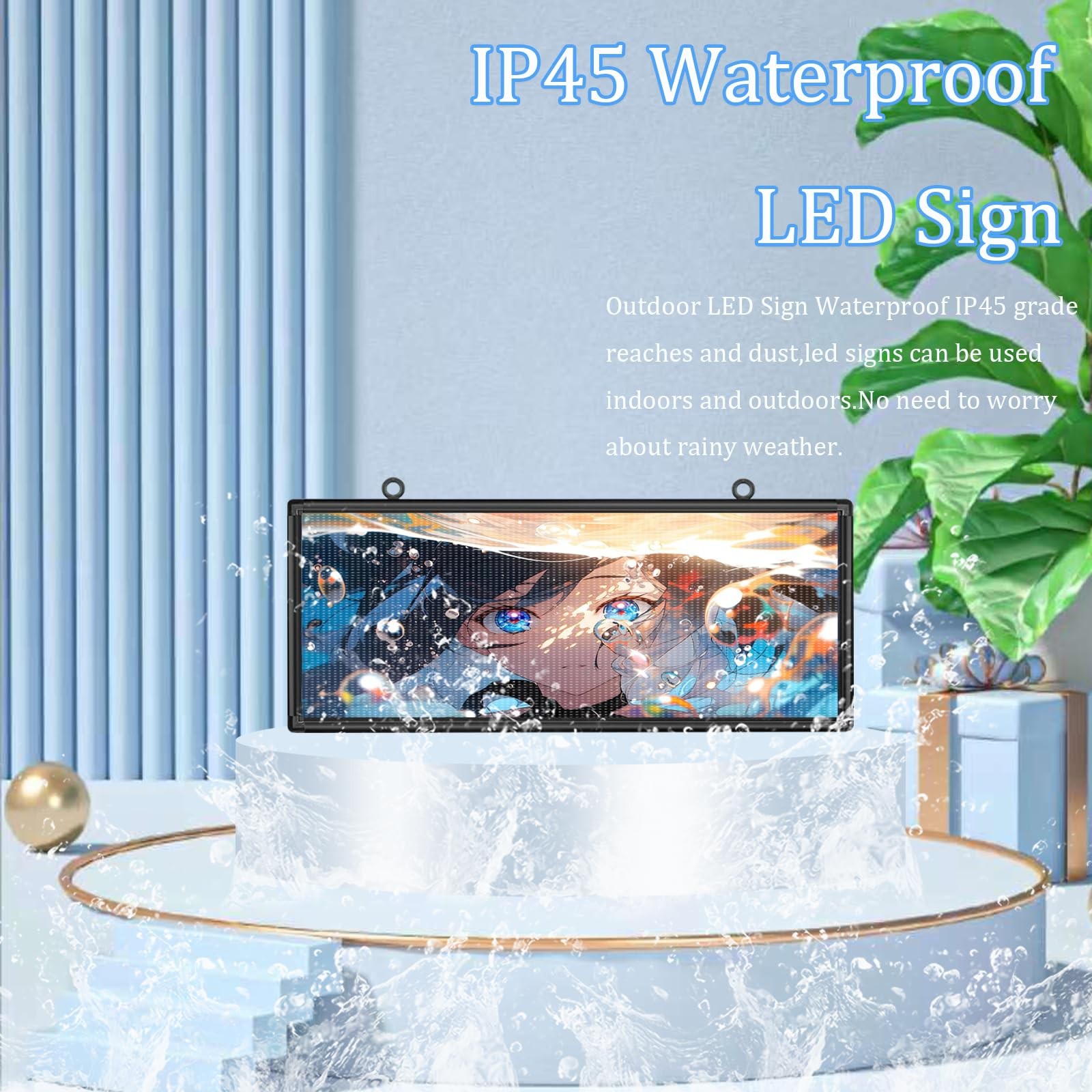 P6 Programmable LED Sign 40″x18″ Outdoor Digital Display Board ,Custom Scrolling