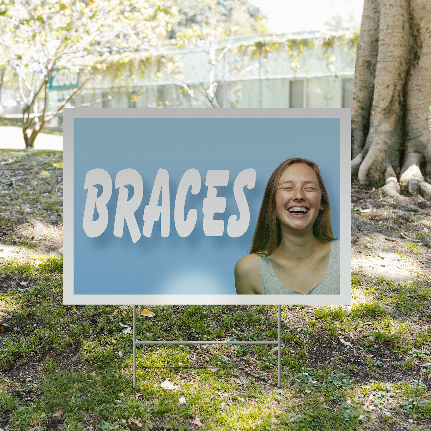 Braces Yard Sign Orthodontic Services, Dental Clinics, Perfect Smiles