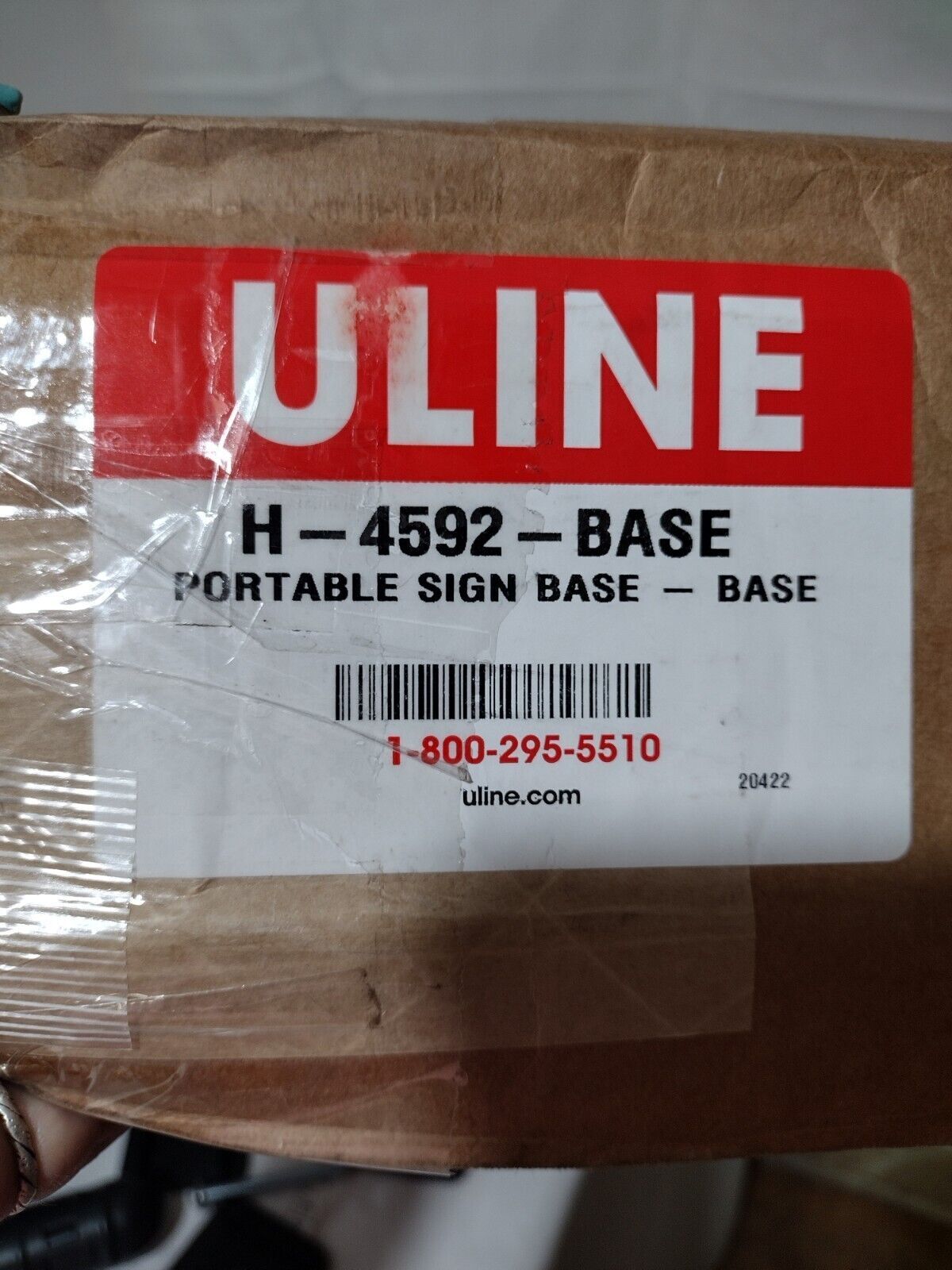 PORTABLE SIGN BASE/ Uline /24″ Filled WT 50lb