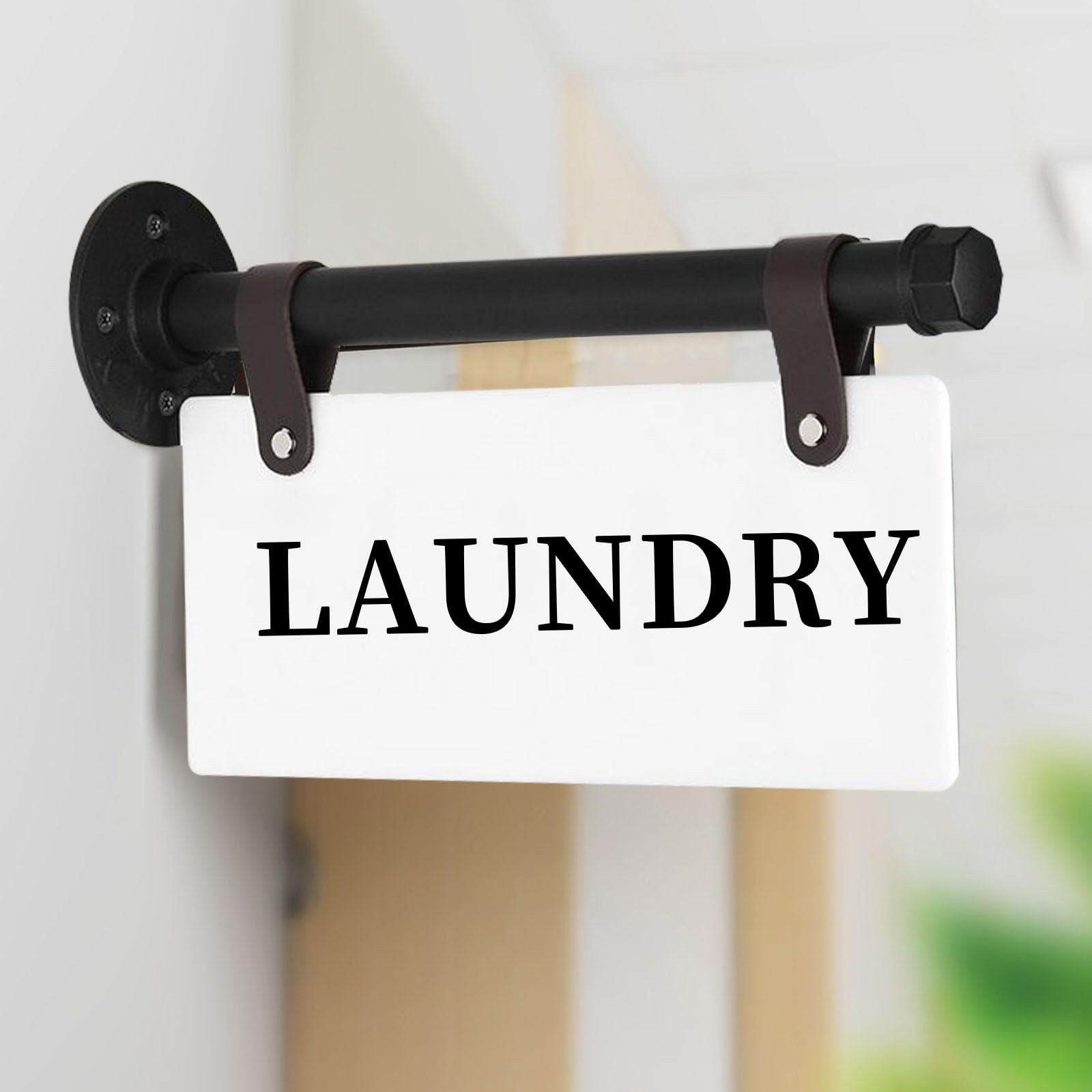 Laundry Metal Wall Sign 11″ x 6″ Wall-Mounted Laundry Room Sign Double-Sided …