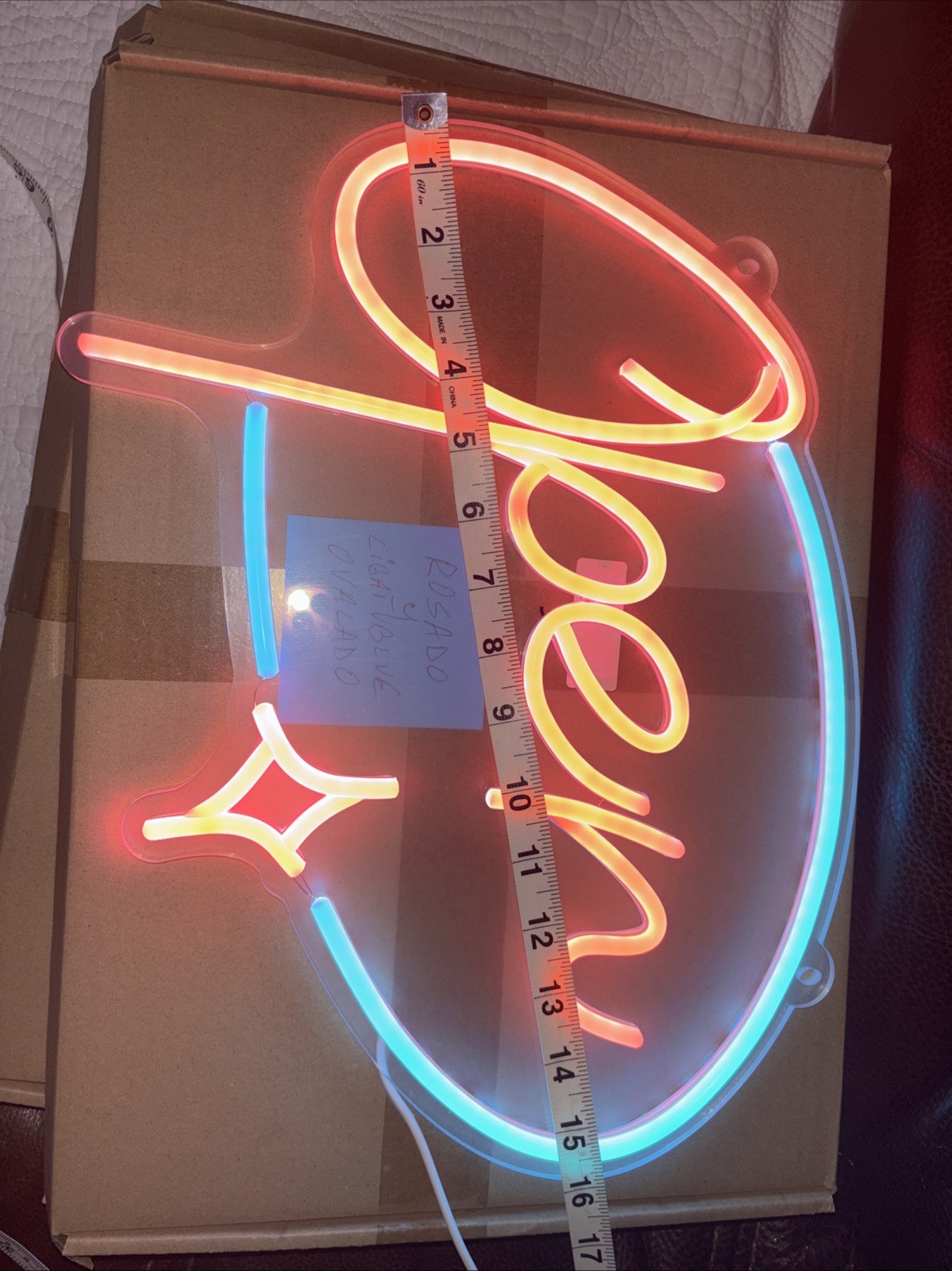 New LED Neon Sign Wall Decor – Pink and Blue Aesthetic Light Sign