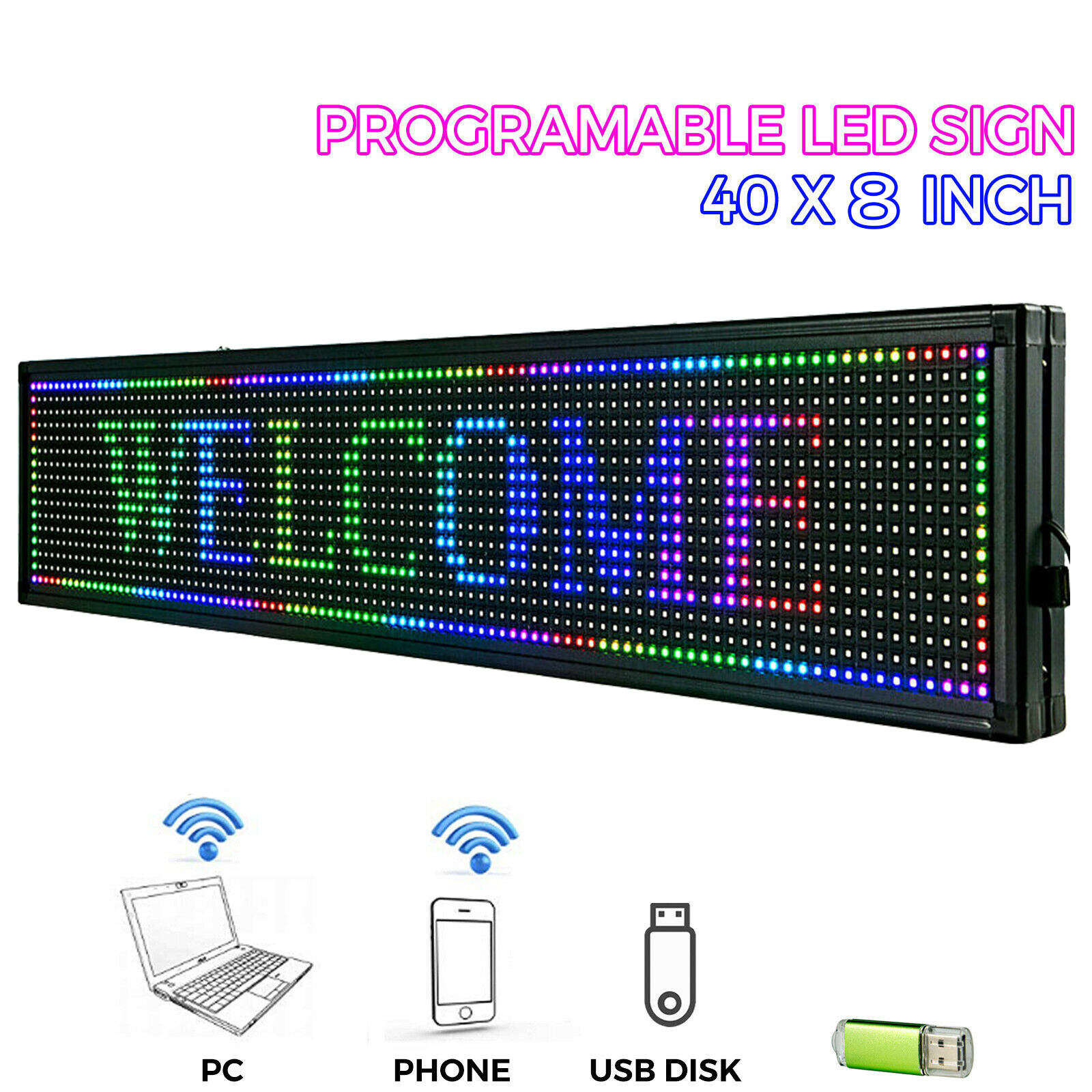40″ X 15 40″X8″ LED Sign Programmable LED Sign Indoor Scrolling Message Board