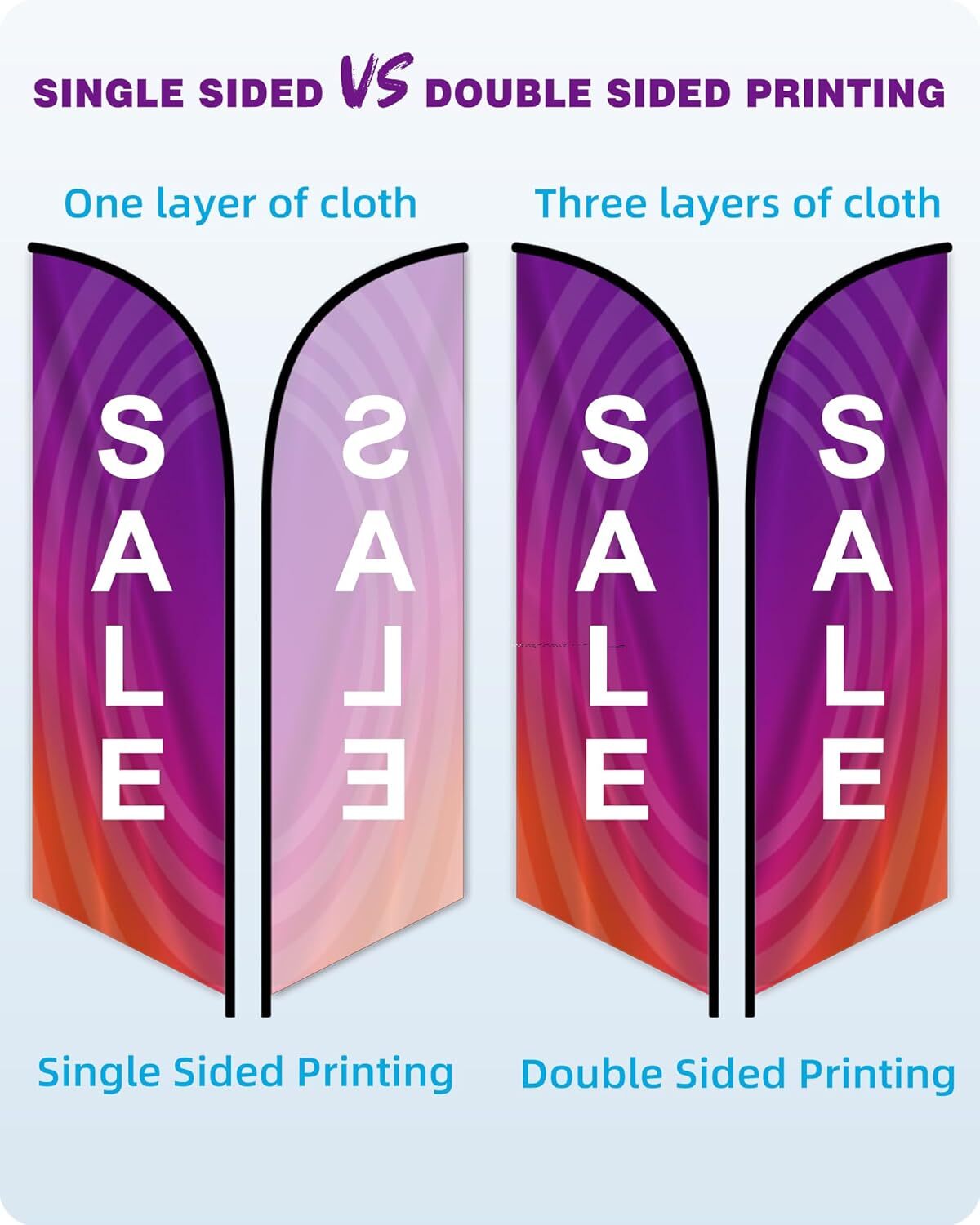 Custom Advertising Feather Flags Business Outside Personalized Logo Swooper Flag