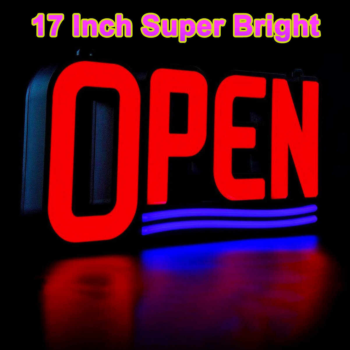 Open Sign LED Neon Ultra Bright Light Business Display for Restaurant Store Shop
