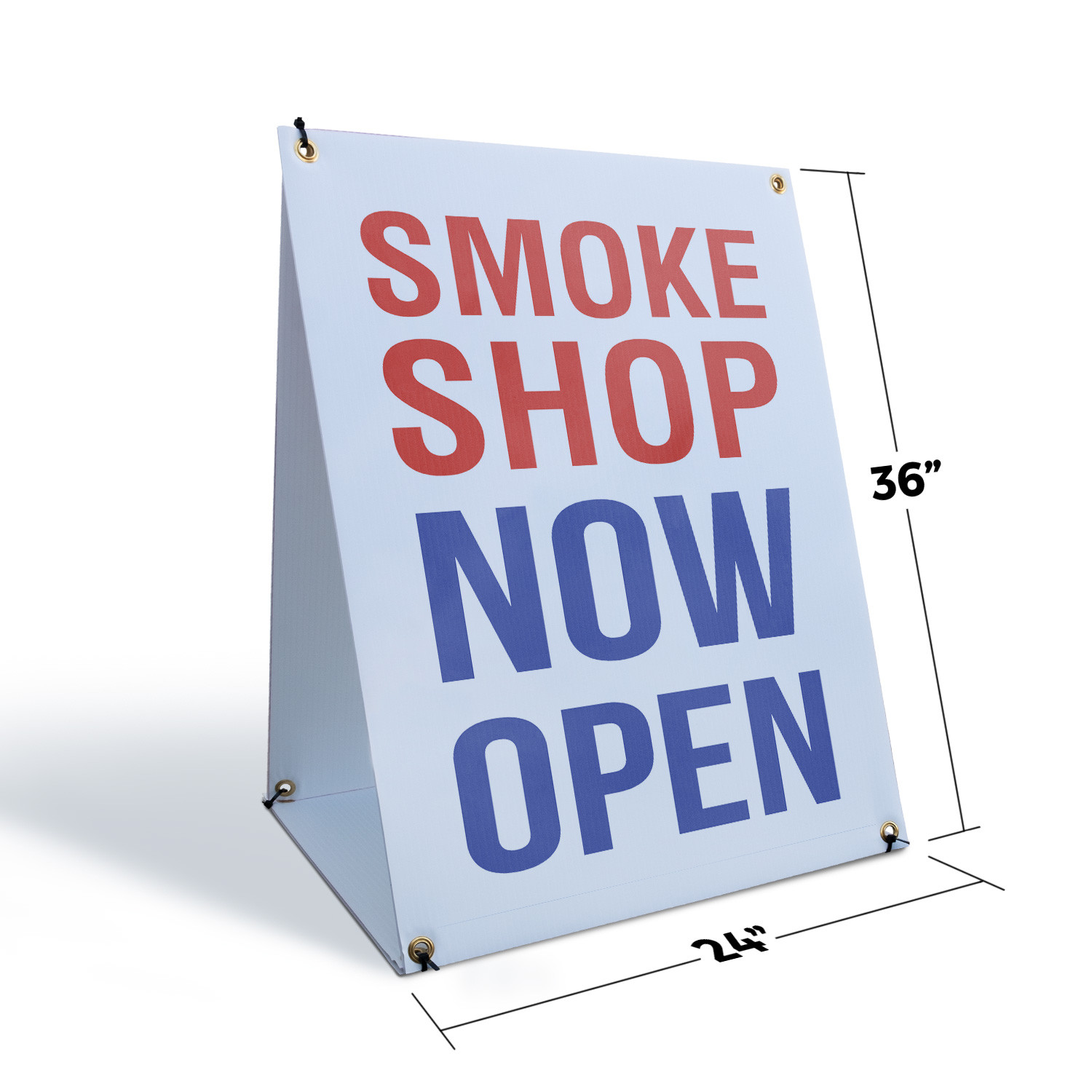 Smoke Shop Now Open A-Frame Sidewalk Sign Grand Opening Herbal Products Hot