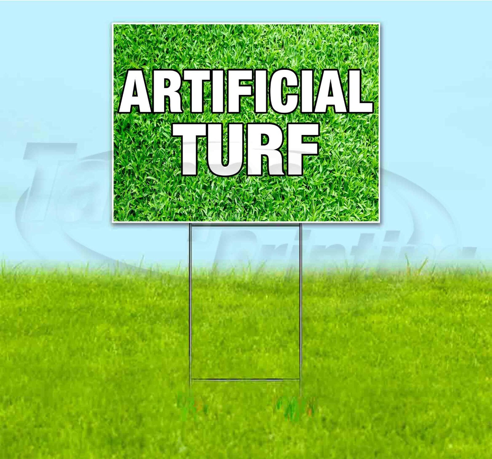 ARTIFICIAL TURF 18×24 Yard Sign WITH STAKE Corrugated Bandit USA LANDSCAPING