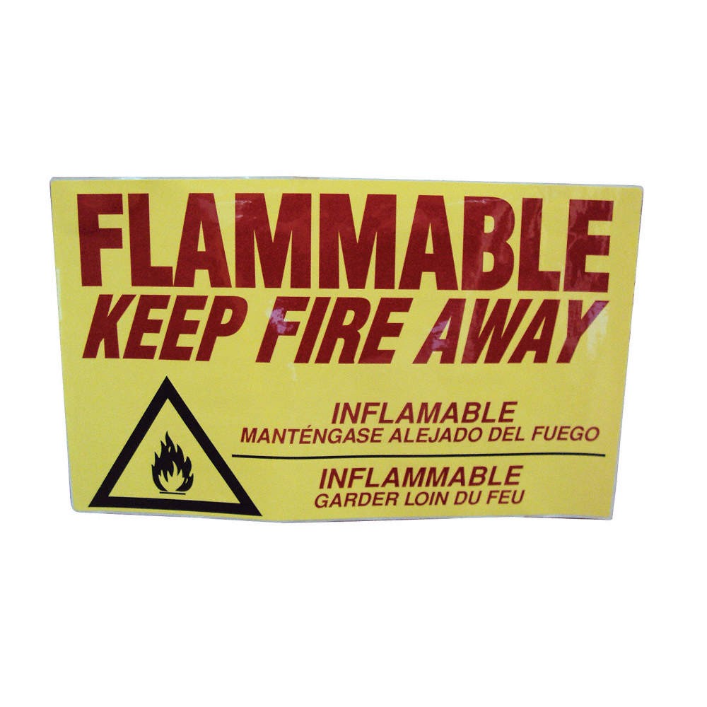 EAGLE C97D Safety Cabinet Lbl,14x9in,Plastic 15Y988