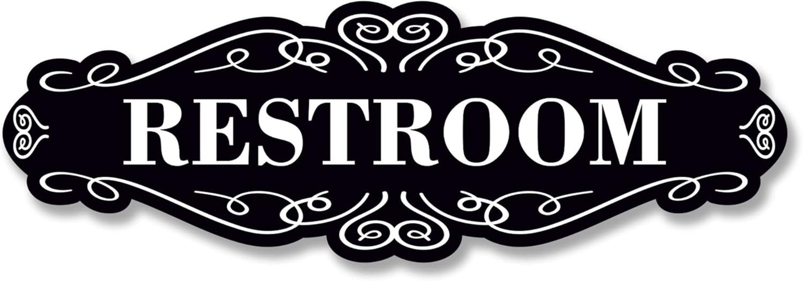 Restroom Sign for Door 9X3 Dibond Self-Adhesive Unisex Bathroom Sign Waterproo