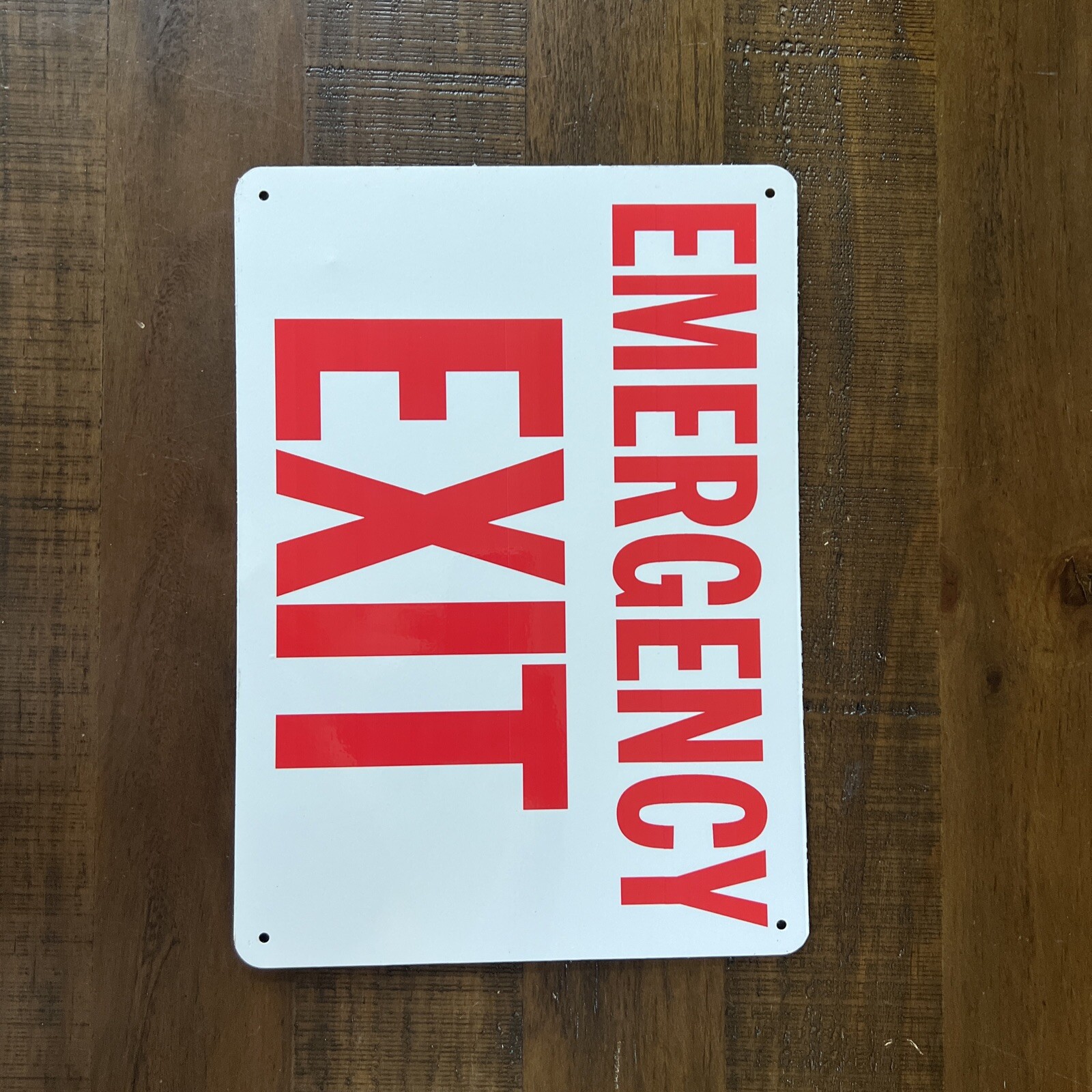 BAZIC Products Emergency Exit Sign, 9″ X 12″ Aluminum