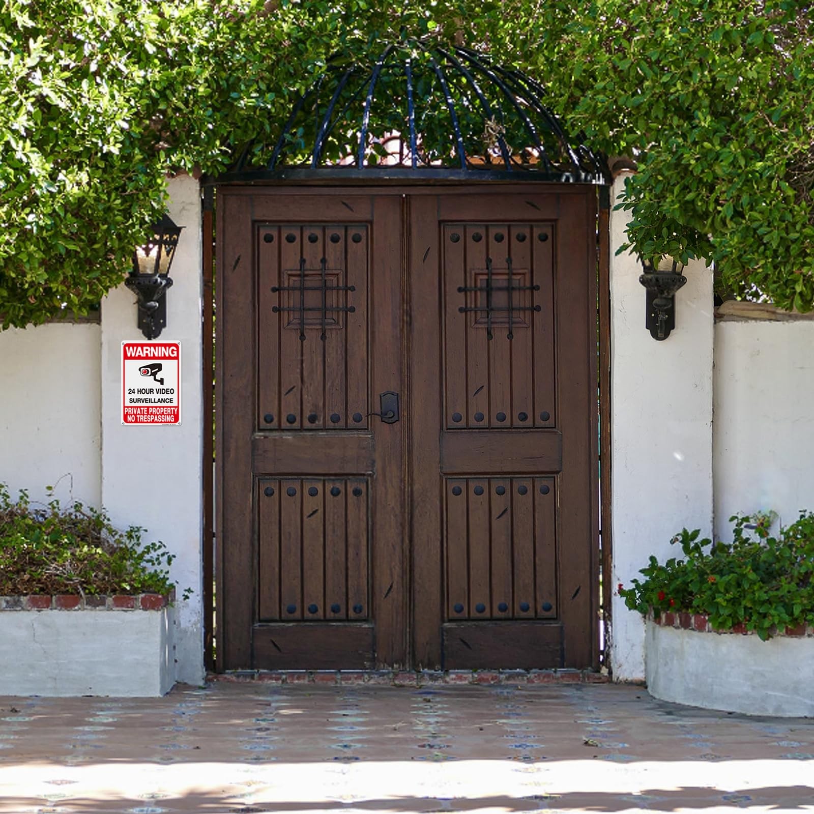 4-Pack Private Property No Trespassing Sign,Video Surveillance Signs Outdoor