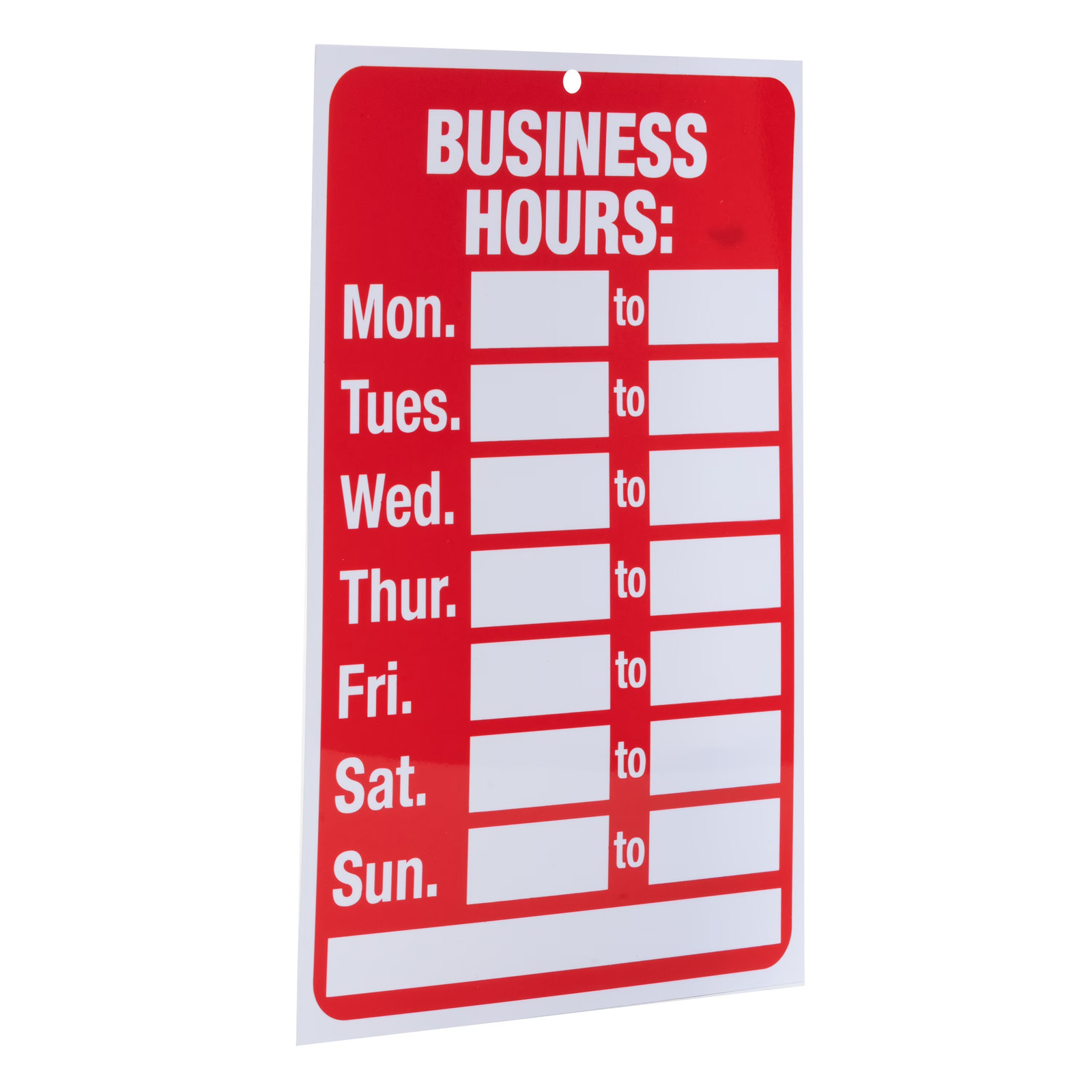 (2 pack) Pen+Gear Business Hours Sign, 8″x12″, Red/White