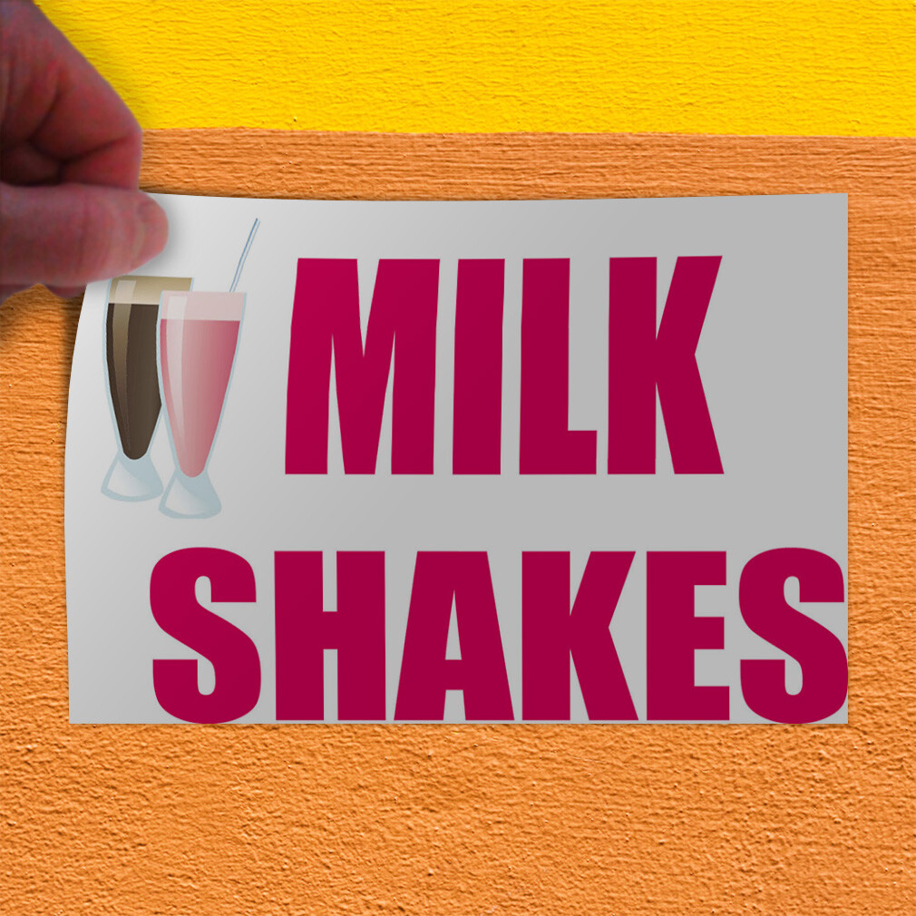 Decal Stickers Milk Shakes Outdoor Advertising Printing G Vinyl Store Sign Label