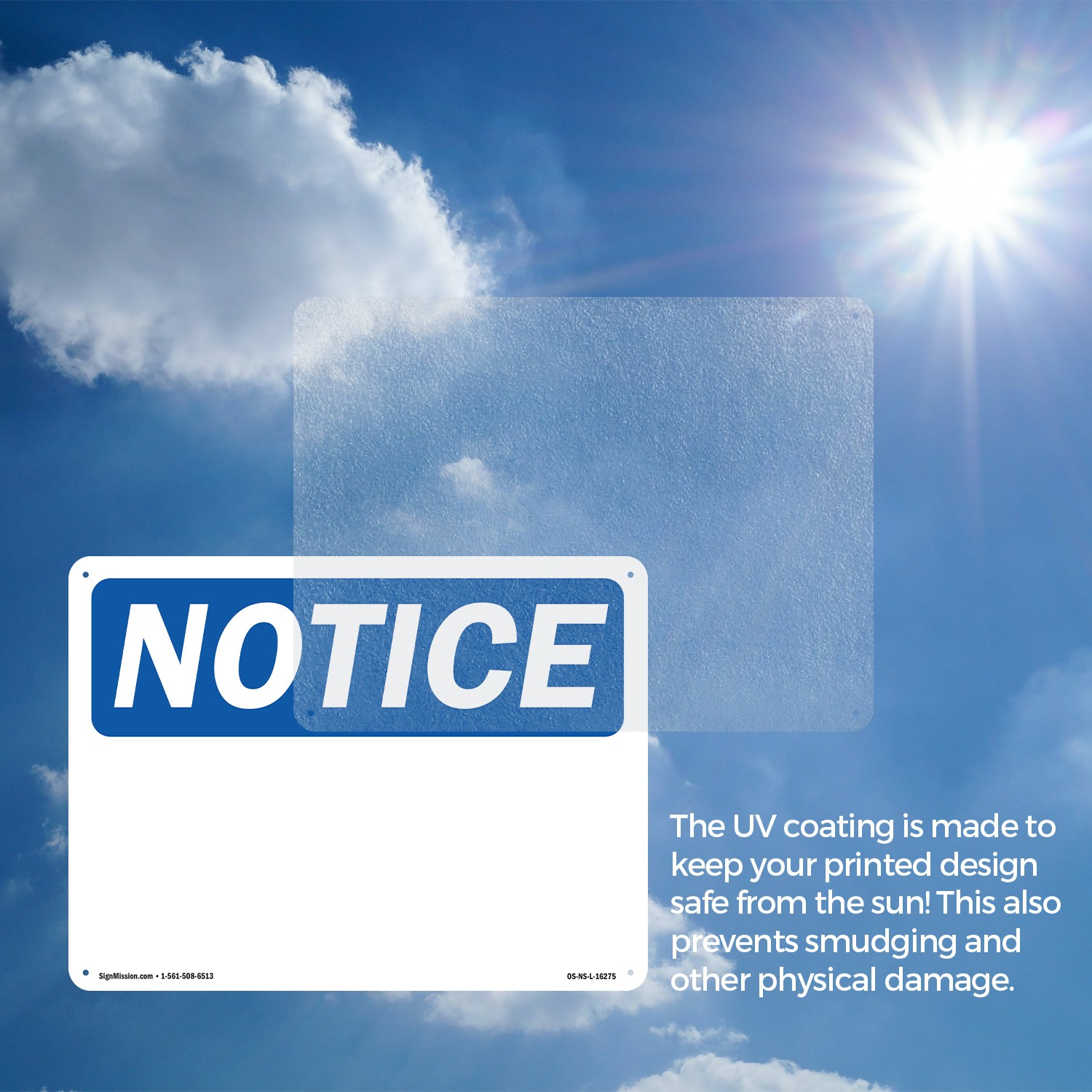 Blank Write OSHA Notice Sign Metal, Plastic, Or Decal – 5 or 10 Pack