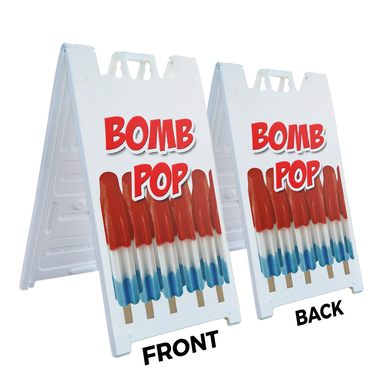 A-frame Sidewalk Bomb Pop 24″ x 36″ Double Sided A-Frame Sidewalk Sign