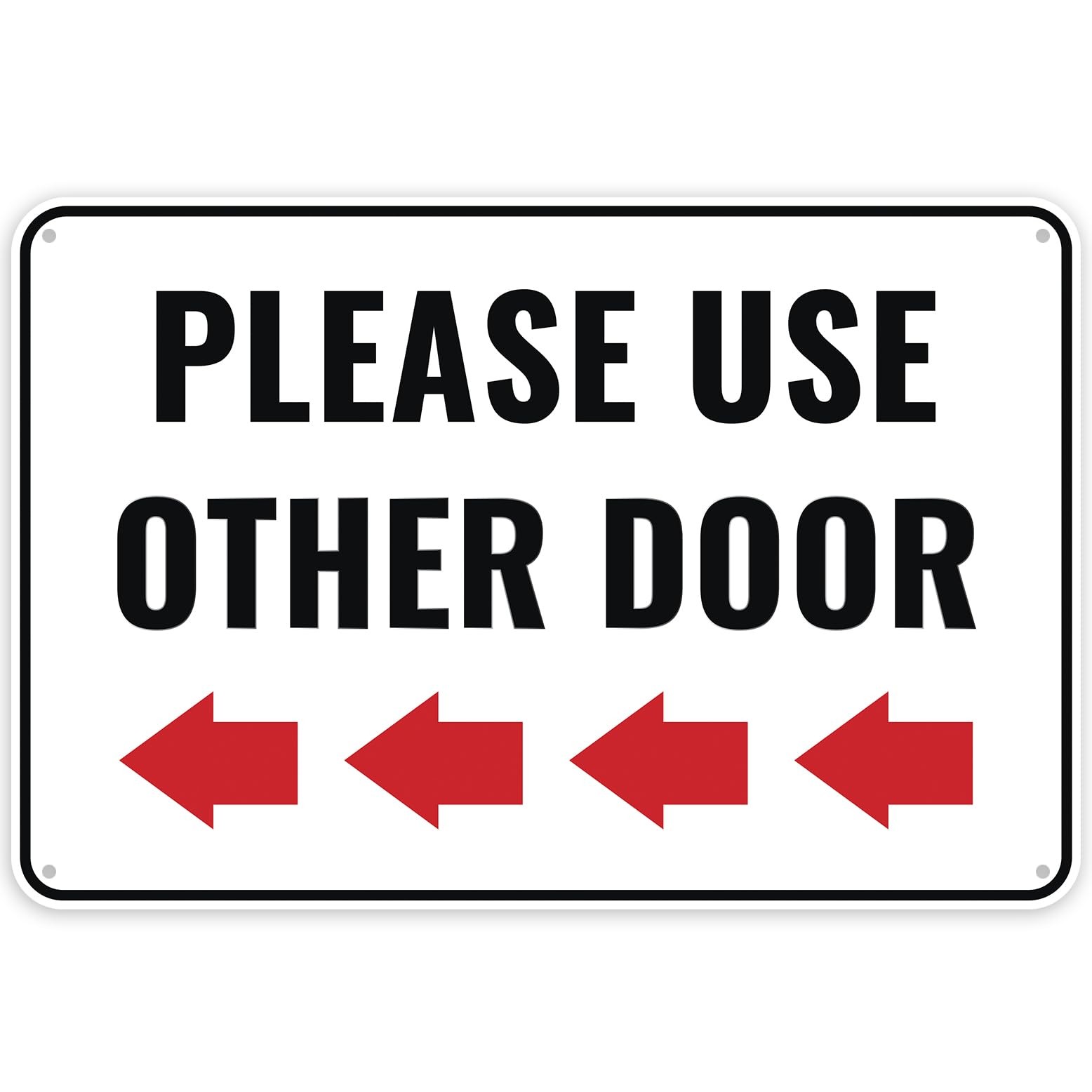 1PC Please Use Other Door Sign Left, 12 x 8 Inches – Aluminum – Other Entranc…