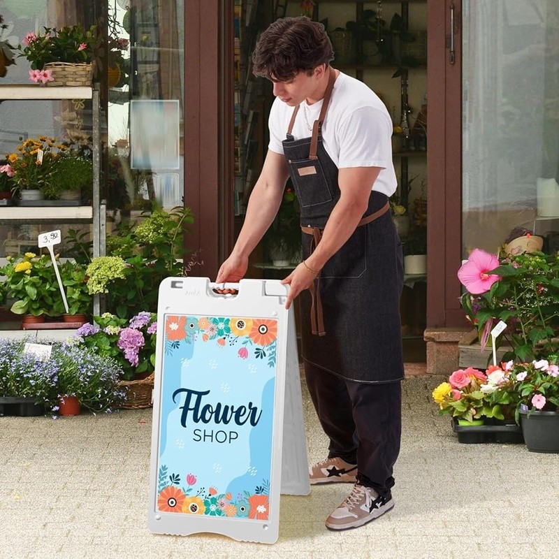 Durable Waterproof Sign Frame Double-Sided A-Frame Portable Marketing Display US