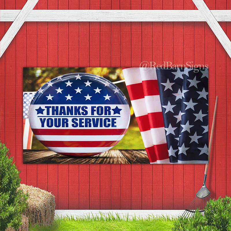 Thanks for your service veterans day banner
