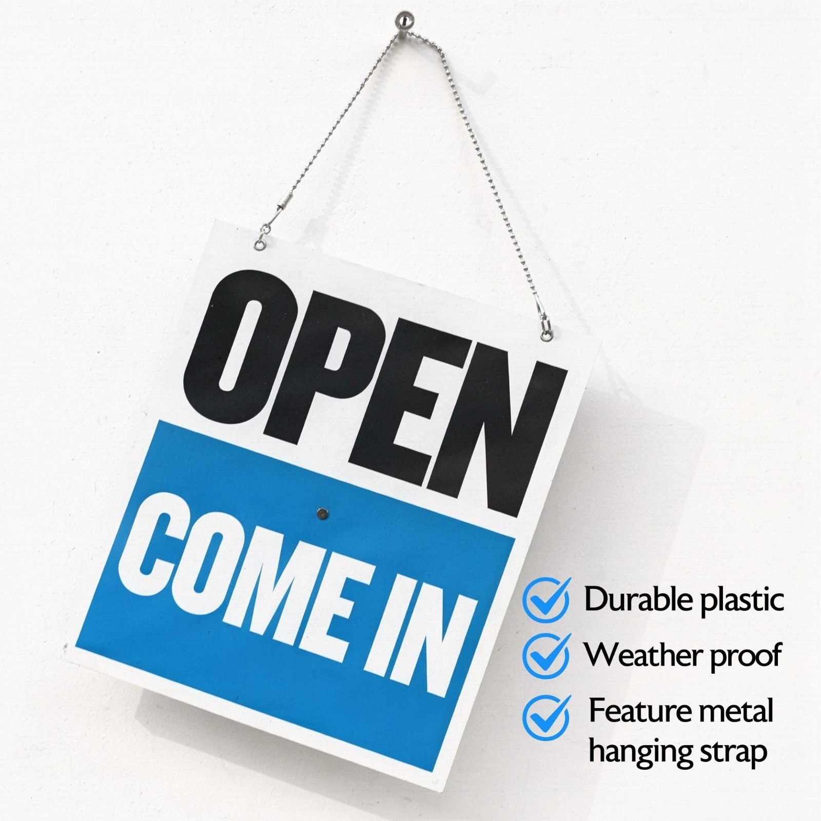 Movable Clock Hands Return/Open Sign 7.5×9 in – 2-Pack for Business Hours
