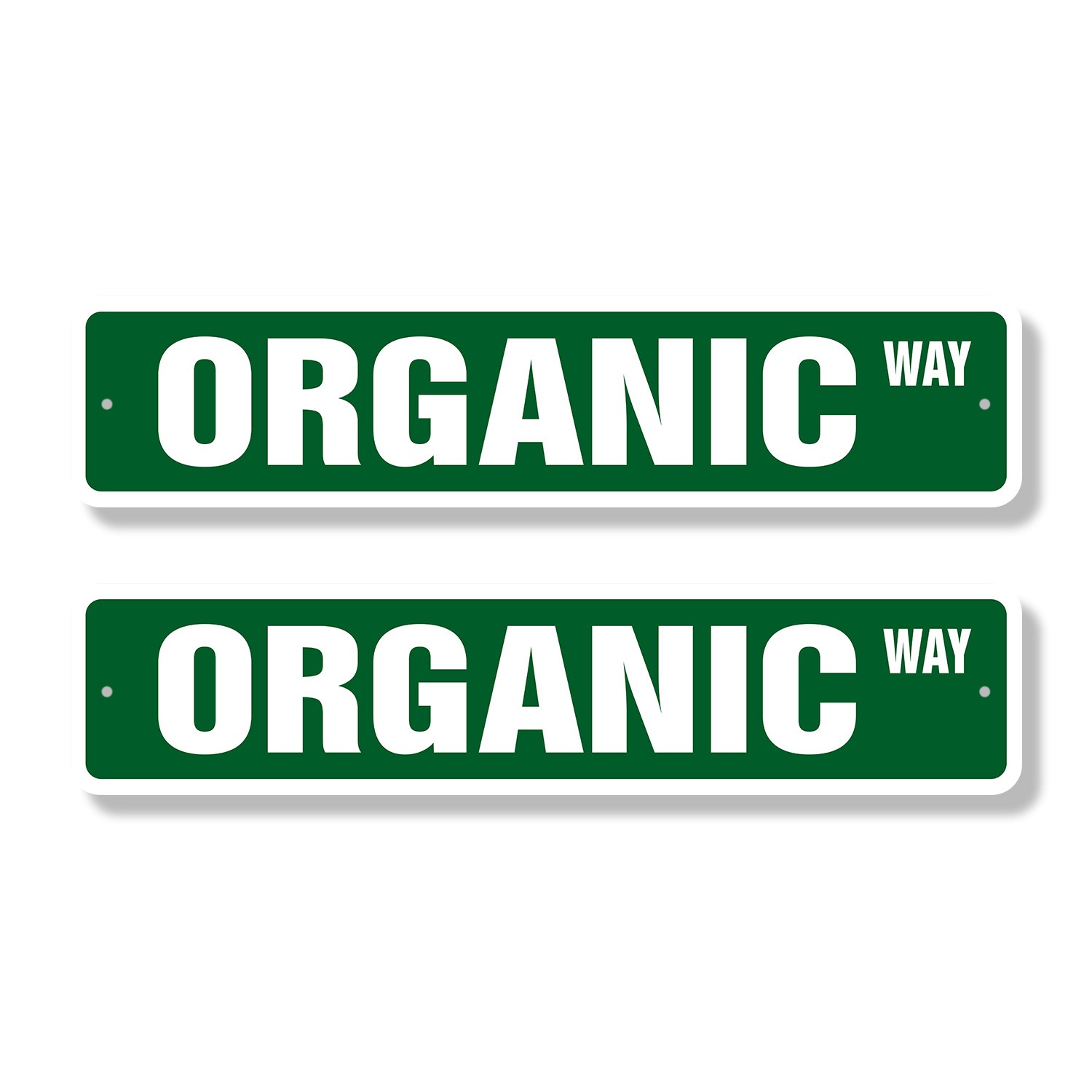 ORGANIC Street Sign (2 Pack) health food organically grown vegetarian