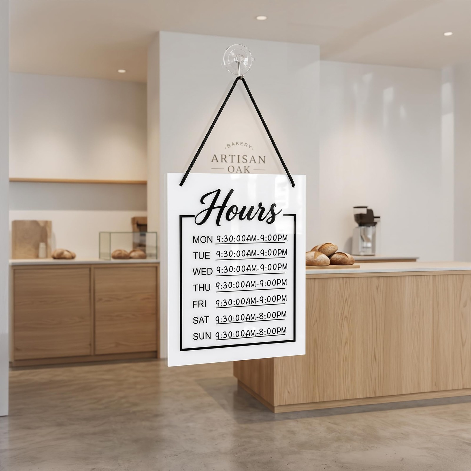 EliteSign Business Hours Sign Customizable, Dry Erase Store Hours Sign with R…
