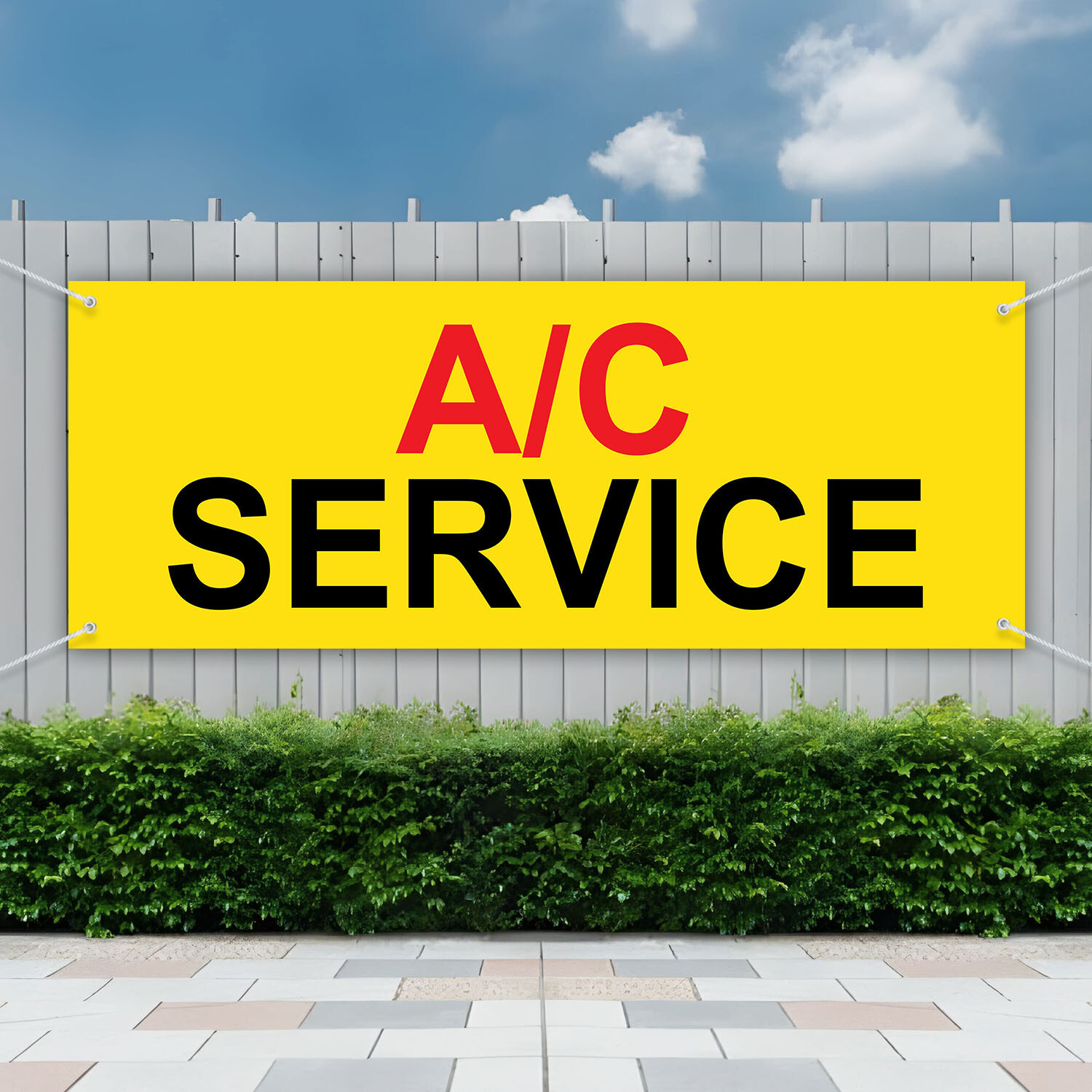 A/C SERVICE (READY DESIGN) 440gsm Thickness with Eyelet