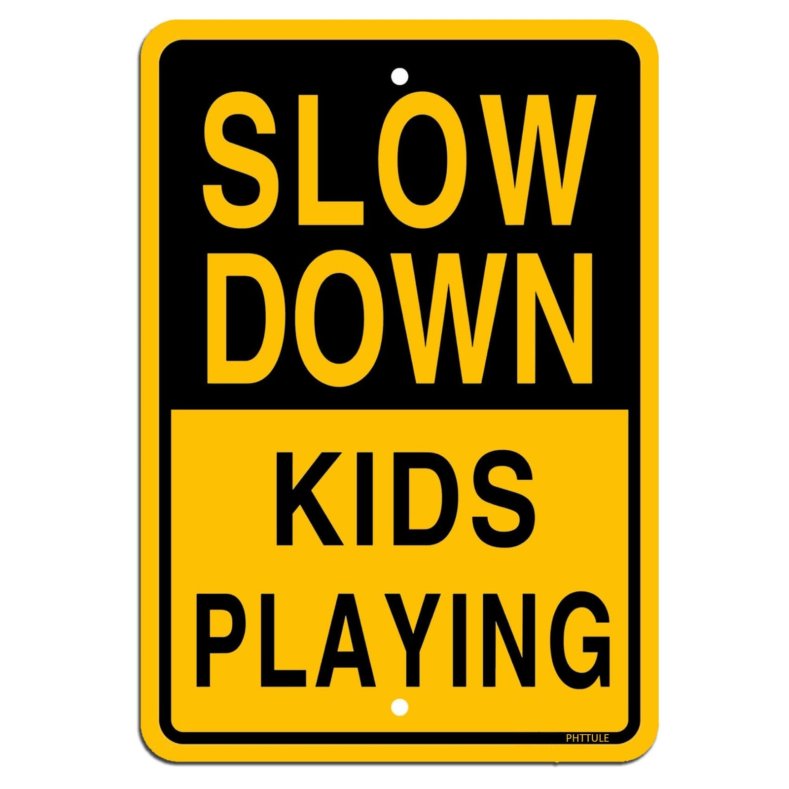 Slow Down Kids Playing Sign,18 x12 Inches Children at Play Sign for Street, R…