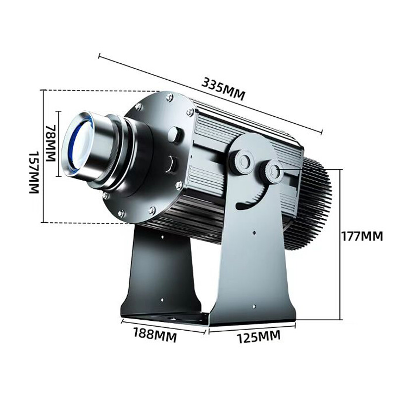 Customizable 200W Led Logo Projector Rotating Waterproof Gobo Light for Store AD
