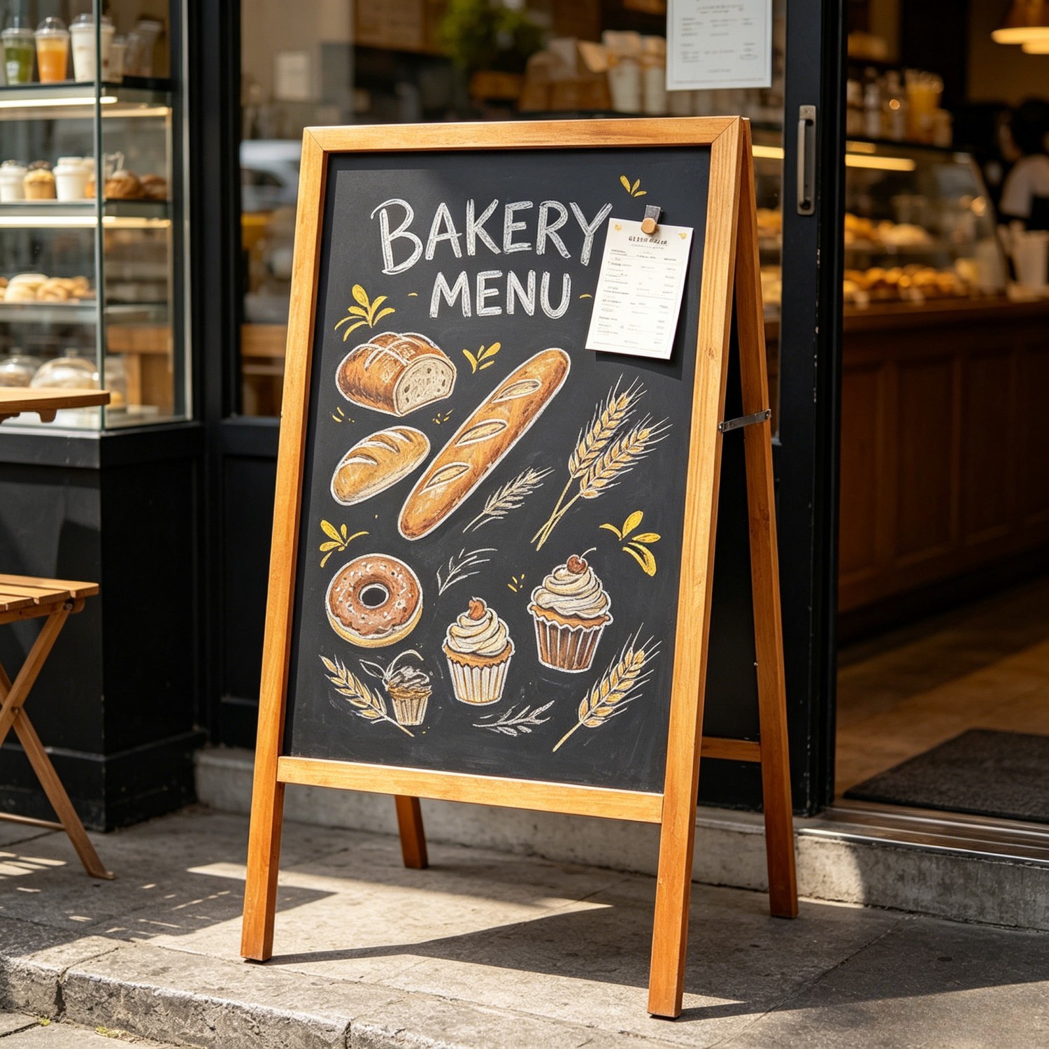 Free Standing Magnetic Chalkboard Solid Sidewalk Sign Display Board Outdoor Deco