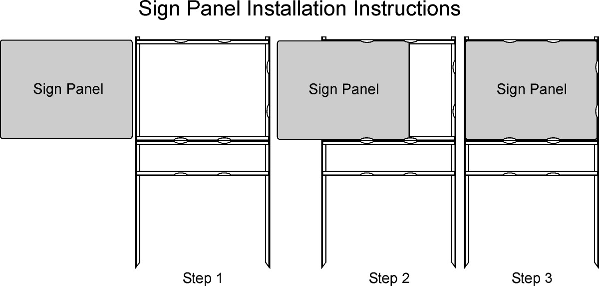 Real Estate Yard Sign Metal Frame, 18 x 30 Slide-In (1) Rider, Black (Pack of 1)