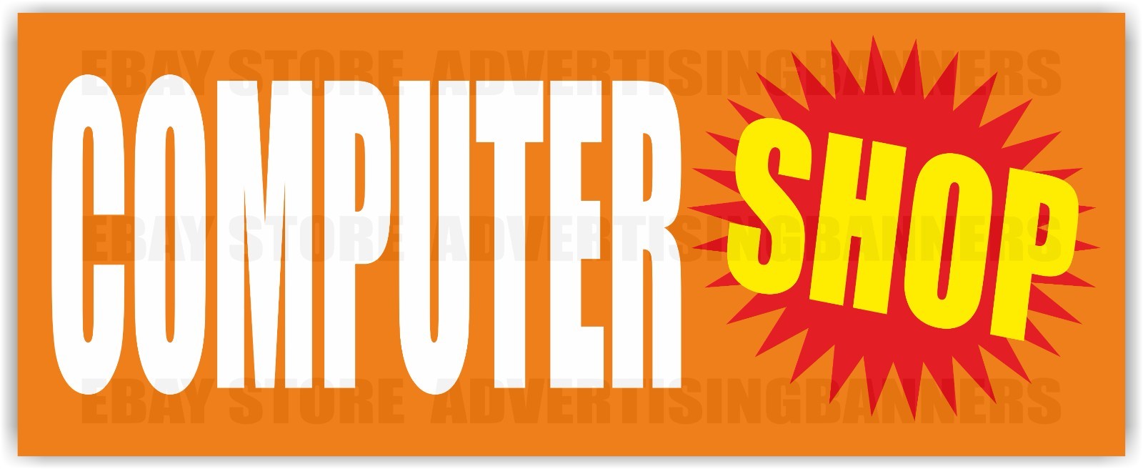 COMPUTER SHOP Advertising Banner Vinyl Mesh Sign Electronics Store Laptops Sale