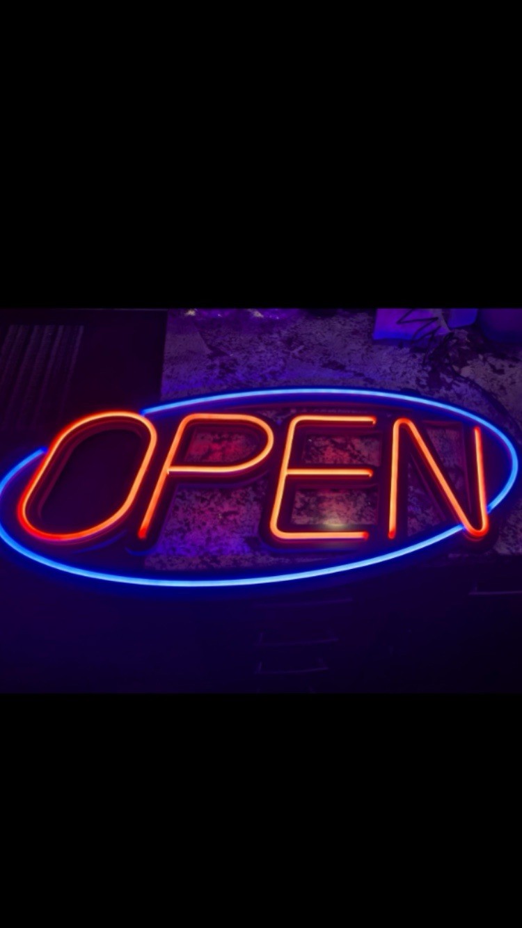 32” X 15” ASBAVA Super Bright LED Open Sign For Business Remote Controlled Blu