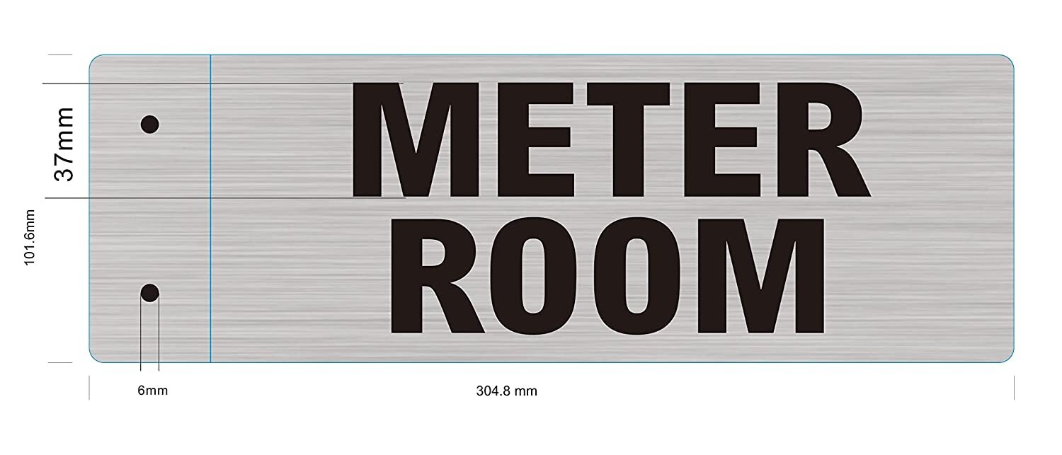 Meter Room Sign -Two-Sided/Double Sided Projecting, Corridor-REF24-1027