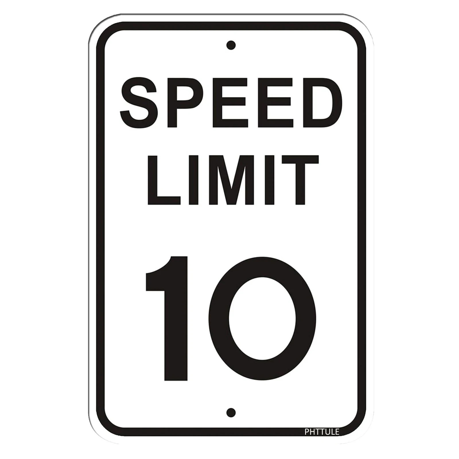 Speed Limit 10 MPH Sign 12 x 18 inches Slow Down Sign Reflective 40Mil Alumin