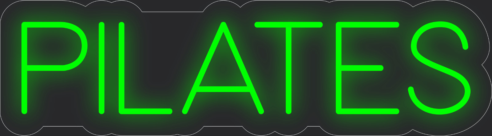 Pilates Neon LED Sign Business Wall Decor Lighted Store Sign 24 x 7 in.