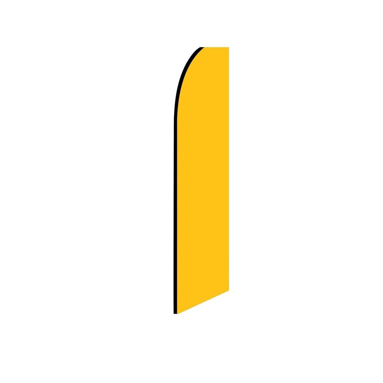 Solid Golden Yellow Swooper Flutter Feather Flag | 3ft W x 11.5ft Tall
