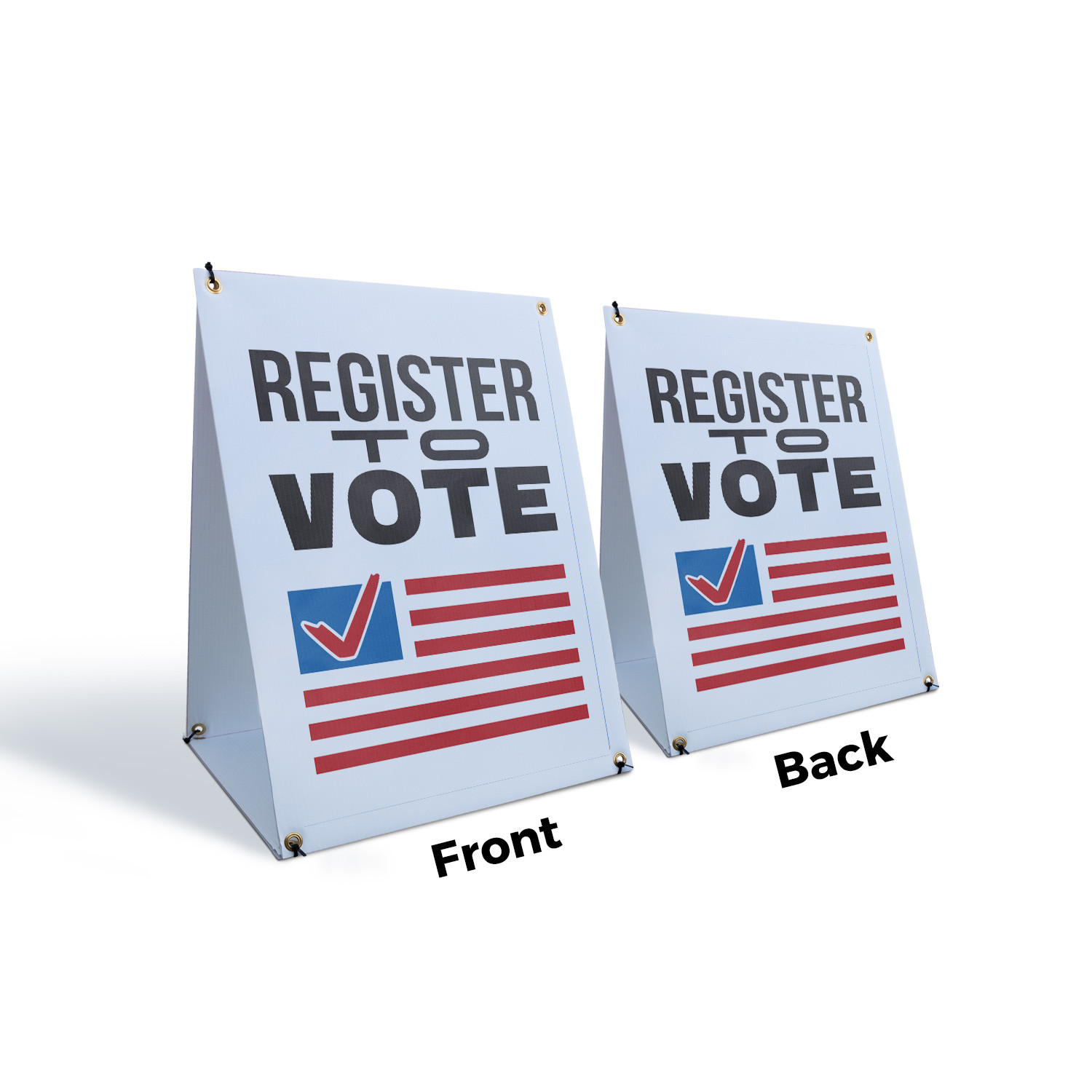 Register To Vote A-Frame Sidewalk Sign Civic Engagement Community Sign Now