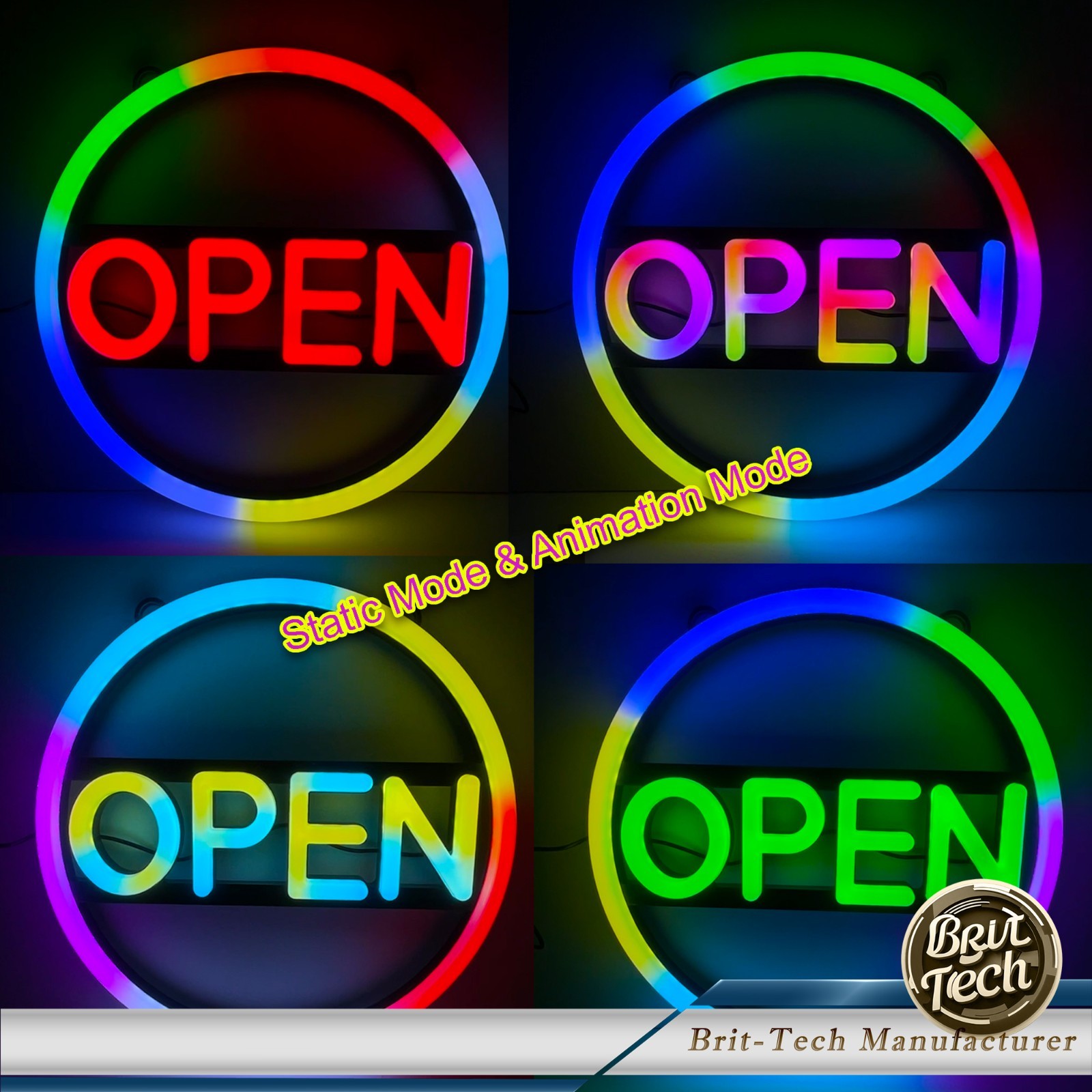 LED Open Sign 16″ Large Neon Bright Light for Business Restaurant Bar Store Shop