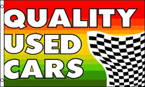 QUALITY USED CARS Flag 3×5 ft Business Advertising Sign Car Lot Auto Dealership