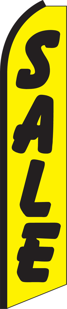 Sale Yellow/Black Swooper Flag Feather Super Bow Banner